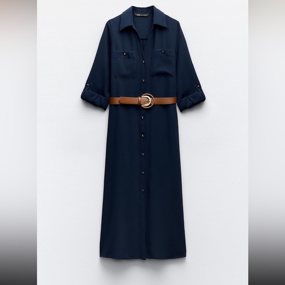 - ZARA BELTED SHIRTDRESS - Picture 2 of 6